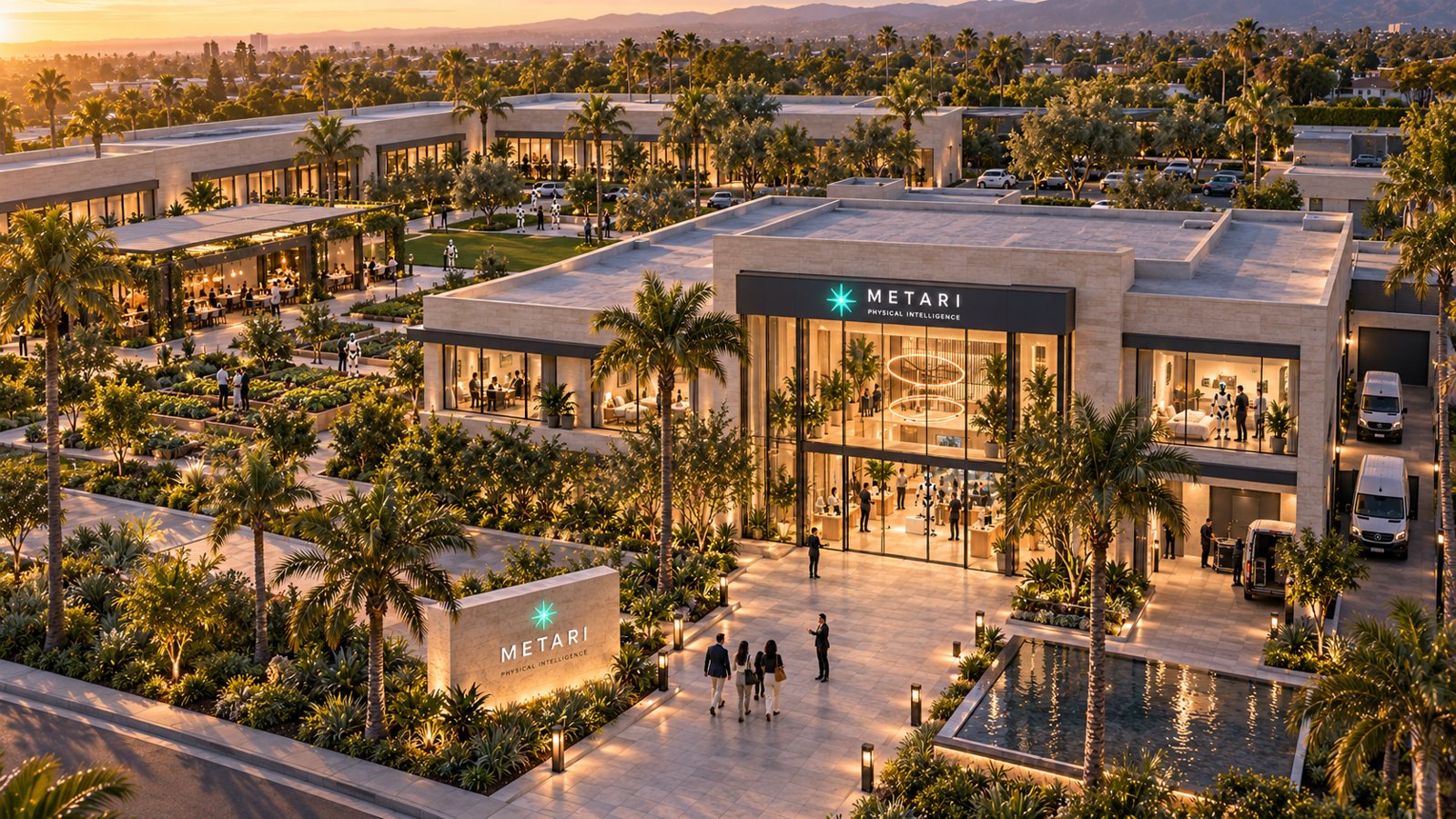 Concept rendering: Campus at dusk